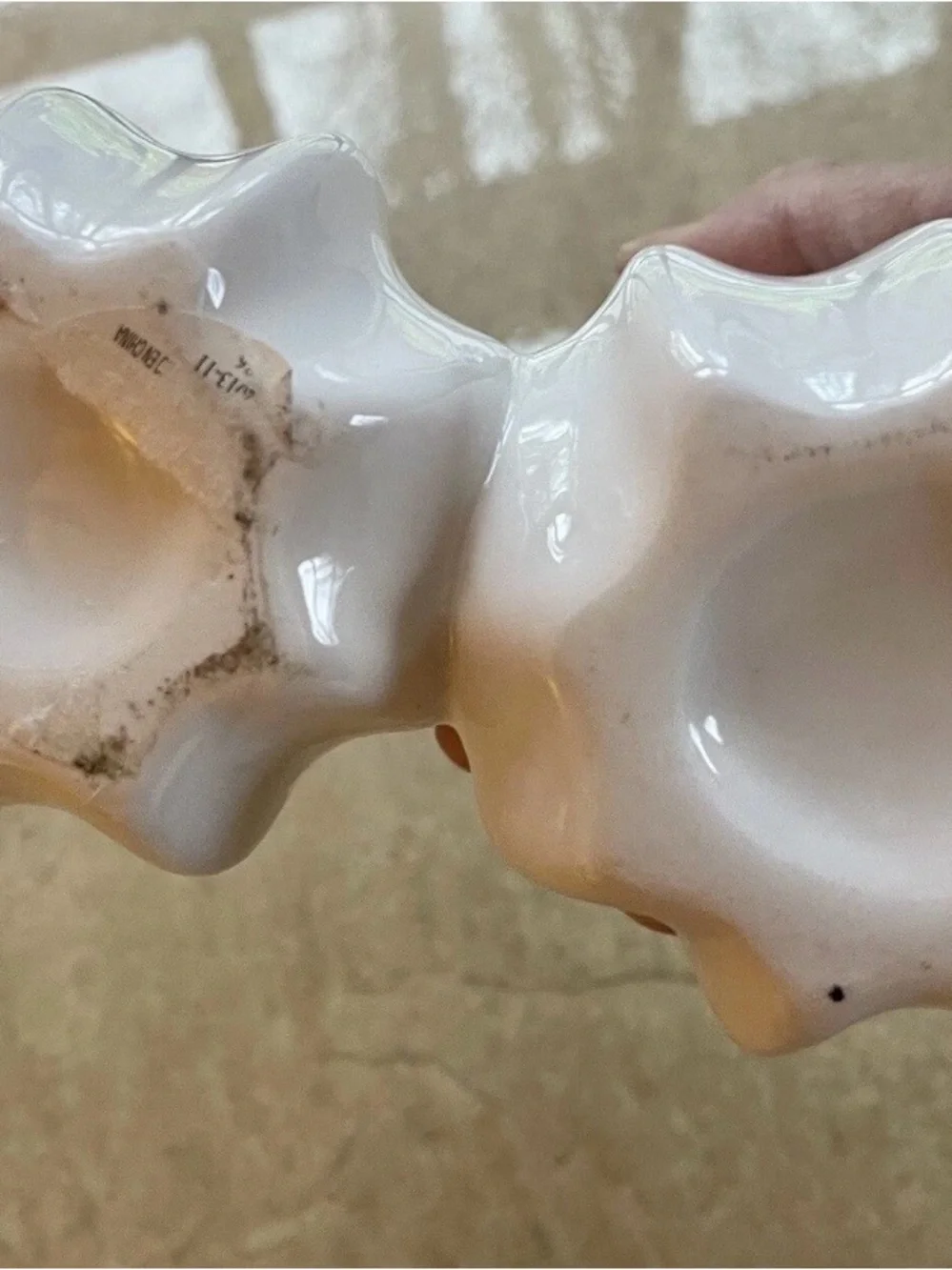 White Ceramic Decorative Vases - conjoined